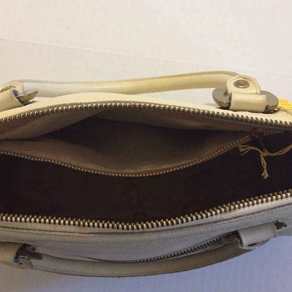NWT True Vintage 1970s Oversized Leather Hobo Bag Solid Brass Rare Deadstock